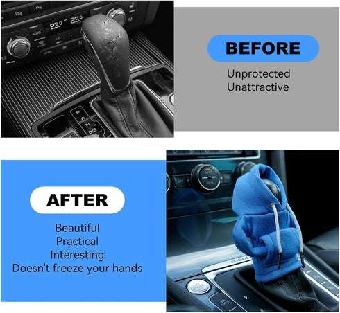 Gear Shift Hoodie, Gear Shift Cover, Universal Car Shift Knob Hoodie, Mini Hoodie for Car Shifter, Automotive Interior Cute Gadgets, Car Accessori...