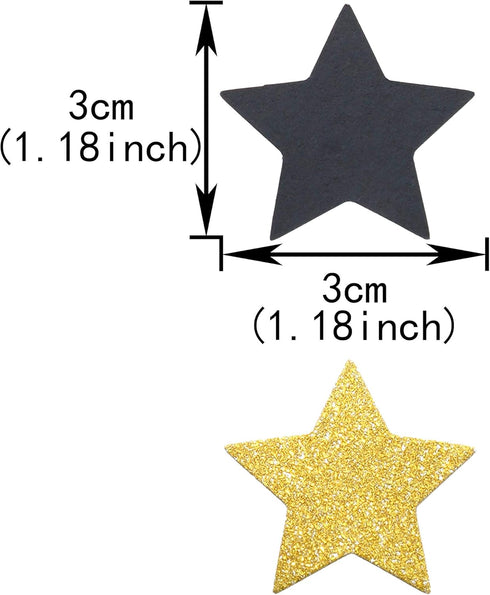 Glitter Five Stars Table Confetti Decor - Black Gold Wild One 1st Birthday Graduation Party Twinkle Stars Sequins Wedding New Years Sprinkles Deco...