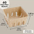 Juvale Pulp Fiber Berry Baskets - Brown Molded Pulp Fruit Containers - Cardboard Fruit Cartons For Farmers Market and Grocery Store (4 x 4 x 1.81 ...
