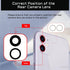 2 Sets for iPhone 11 Silver Rear Camera Lens Frame Replacement with Dual-Sided Adhesive for iPhone11 HD Tempered Back Camera Lens Cover with Fix T...
