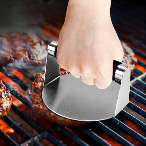 Burger Press,Stainless Steel Grill Press,Bacon Press,5.5Inch Round Non-Stick Burger Press with Anti-Scald Handle?Griddle Cooking Tools for Hamburg...