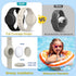 AirTag Case, Waterproof AirTag Bracelet & Necklace for Kids, Soft Silicone Air Tag Holder with Key Ring (Black+ Beige, White)......