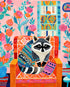Raccoon Sitting on Chair Paint by Bumbers for Adults Colorful Pastel DIY Paint by Numbers Acrylic Paint Canvas Cute Animal Abstract Retro Style Ba...