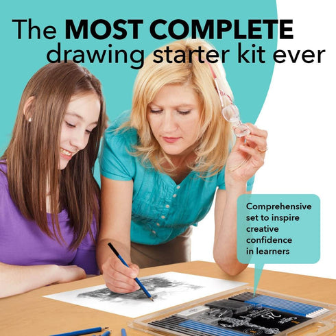 Castle Art Supplies 26 Piece Drawing and Sketching Art Set: Perfect for Beginners, Kids or Any Aspiring Artist - Includes Graphite Pencils and Sti...
