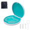 Retainer Case,Cute Slim Aligner Case Compatible with Invisalign,Retainer Holder with Aligner Remover Tool, Chew & Brush,Rope Bag (White Outside Cy...