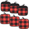 4/6 Pack Buffalo Check Plaid Pot Holders with Pocket,Kitchen Hot Pad Oven Mitts for Cooking and Baking Square 7.9" X 9.1" (Red, 6 Pack)...