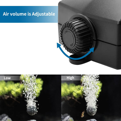 Aquarium Air Pump,Marpros Air Pump for Fish Tank Air Bubbler 1 Outlet,Adjustable Air Bubbler for Fish Tank?Super Quiet Oxygen Pump for Aaquarium A...