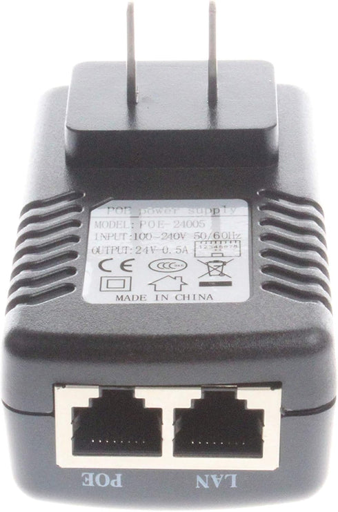 NOYITO 24V 0.5A PoE Injector Power Supply Adapter with Wall Plug IEEE 802.3af Compliant 10 100Mbps for IP Camera Voip Phones AP...