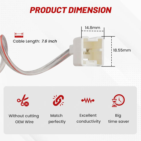 RED WOLF Car Door Speaker Wiring Harness Adapter Connector Plug Compatible with Nissan sentra Altima Rogue 2004-2019, Infiniti 2006-2018 Model 4PC...