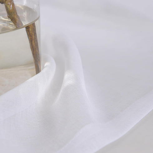 MYSTIC-HOME Sheer Curtains White 45 Inch Length, Rod Pocket Voile Drapes for Living Room, Bedroom, Window Treatments Semi Crinkle Curtain Panels f...