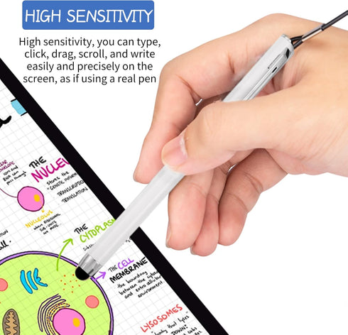 Stylus Pen, Universal Capacitive Touch Screen Stylus Pen with Spring Rope Fixing Base, Stylus Touch Pen for Mobile Phone/Tablet/etc......