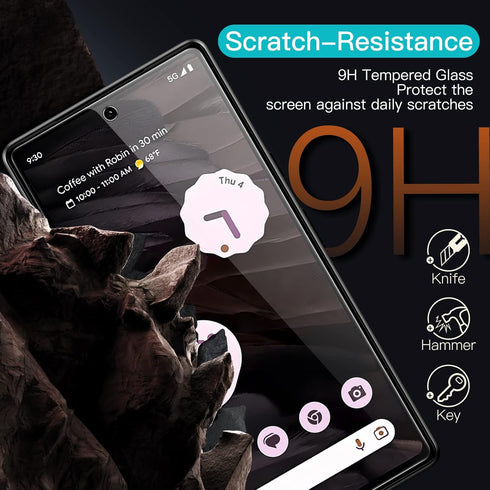 JETech Screen Protector for Google Pixel 7a 6.1-Inch, Fingerprint Compatible, Tempered Glass Film, HD Clear, 3-Pack......
