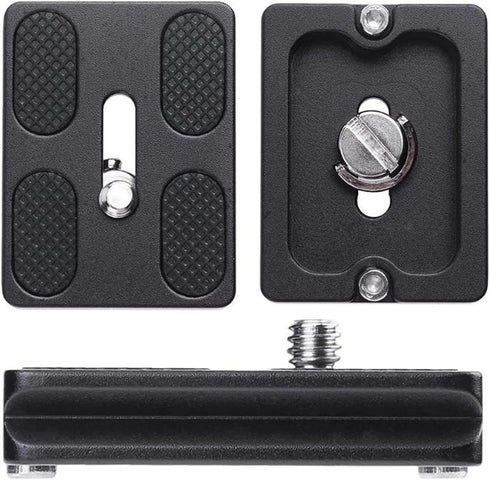 2 PCS Camera PU50 Quick Release Plate with 1/4'' Screw, Aluminum Alloy Universal 38mm Camera Plates Mount for Arca Swiss Clamp Ball Head Gimbals T...