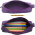 Enyuwlcm Heavy Canvas Stationery Stylish Simple Pencil Bag and Durable Compact Zipper Pencil Case Pouch 1 Pack Purple...