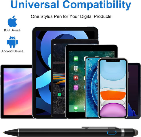 Stylus Pens for Touch Screens, NTHJOYS Universal Fine Point Stylus for iPad, iPhone, iOS/Android Smart Phone and Other Tablets, Active Stylus Styl...