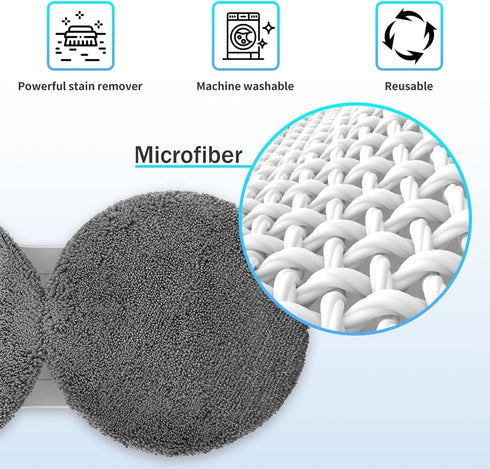 Tosima Accessory for Window Cleaning Robot, Washable and Reusable Cleaning Cloth for W2/W3 Window Cleaner, 12 Pieces (6 Groups)...