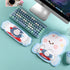 Mouse Pad with Wrist Rest Kawaii Rabbit Keyboard Wrist Rest, Ergonomic Mouse Pad with Wrist Support, Wrist Rest for Computer Keyboard Cute Desk Ac...