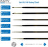ZEM Brush Synthetic Sable Detail Brush Set Sizes Long Liners 20/0,10/0,5/0 Mini Liner 5/0, Angle 1/8", Shader 2...