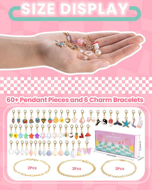 Deinduser Bracelet Making Kit, Charm Bracelet Making Kit, Bracelet Making Kit for Girls, Hand Chain Bracelet Making Kit, Gifts for Girls, Toys Cra...