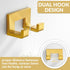 APLusee Brushed Gold Bath Robe Hook, 304 Stainless Steel Double L Shape Coat Hanger, Bathroom Home Accessories...