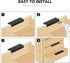 Ravinte 10 Pack Finger Pulls for Cabinets 150mm/5.9" Length Black Edge Pulls Matte Black Finger Cabinet Pulls Concealed Handles for Kitchen Drawer...