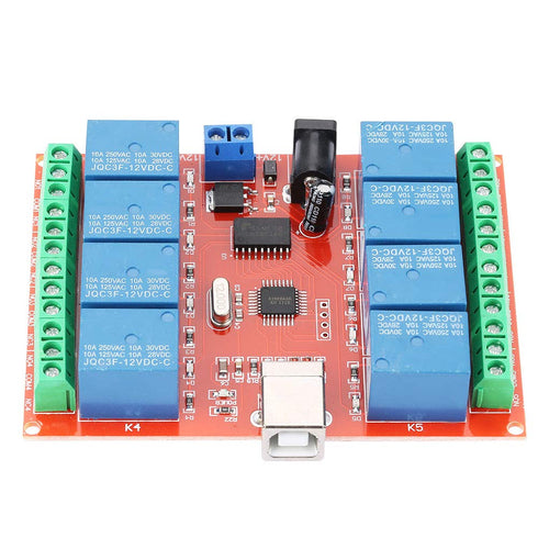 USB Relay,Relay Board,Relay Module,12V 8-Channel USB Controller Switch Relay Module for Intelligent Switch Control, Electrical Control, Industrial...