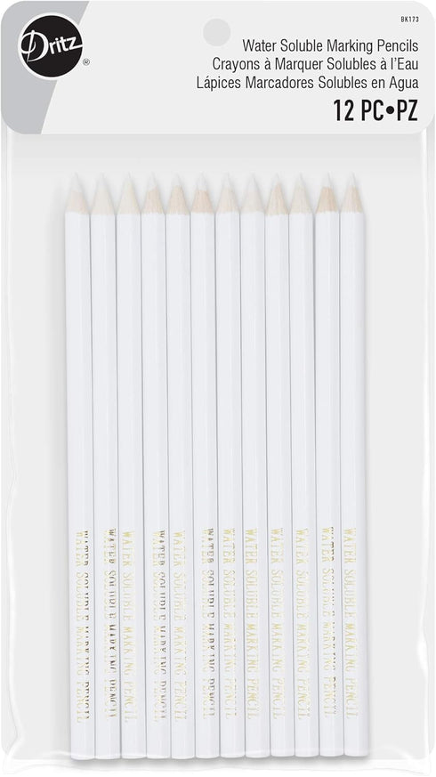 Dritz Pencils White Marking, 12 Count (Pack of 1)...