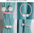 Pinowu Magnetic Curtain Tiebacks Clips - Window Tie Backs Holders for Home Office Decorative Rope Holdbacks Classic Tiebacks Design (1 Pair, Pink)...