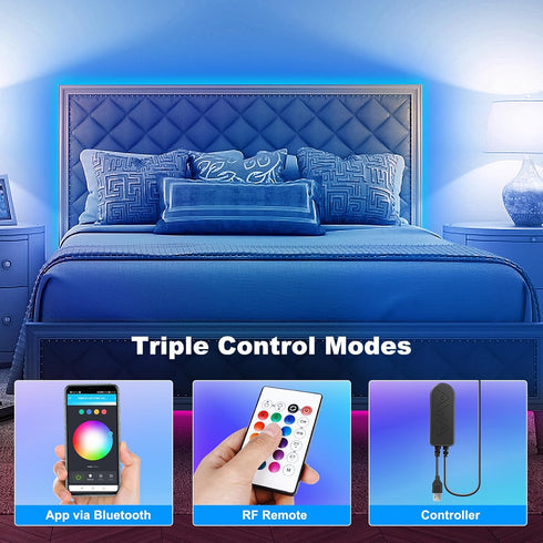 Bluetooth RGBWW LED Lights for 32 Inch TV with App Control, RGB+Tunable White 3000K-6500K TV LED Backlight with RF Remote, Music Sync Indoor USB L...