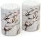 Gold Ceramic Salt and Pepper Shakers with Lids - Modern Salt and Pepper Shaker Set...