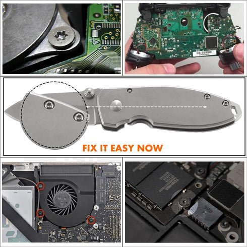 T6 Torx Security Screwdriver, TECKMAN Torx T6H Screwdriver for Apple Mac Mini, Oakley Juliet Sunglasses,Xbox Controller Mainboard,Pocket Knife and...