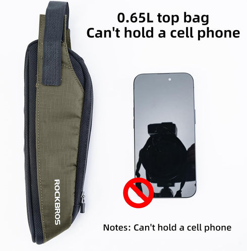 ROCKBROS Bike Top Tube Bag Bike Frame Bag Bike Triangle Bag Small Aerodynamic Bag for Triathlon and Gravel Bikes...