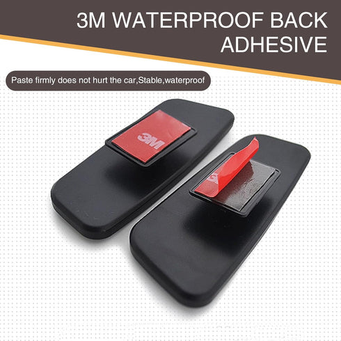 2 PCS Car Rearview Mirror, Waterproof HD Glass Adjustable Vehicle Reversing Auxiliary Mirror with Curved Mount, Universal Rectangular Blind Spot M...