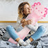 Long Axolotl Plush Pink Body Pillow, 20” Cute Axolotl Stuffed Animals Kawaii Soft Plushies, Axolotl Plush Pillow Doll Toy Gift for Girls Boys...