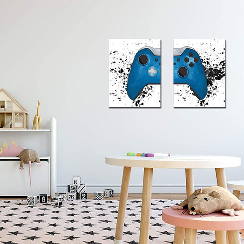 Gaming Artwork Gamer Canvas Wall Art Race Game Room Poster Prints Gamepad Posters Wall Pictures Canvas Painting Artwork Gaming Decor for Boys Room...