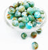 200PCS Acrylic Crystal Beads for Jewelry Making Round Loose Beads Charms Marble Patterns for Bracelets Earring Necklace Rings Adults Beading DIY A...