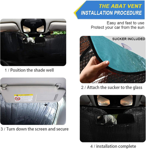 Starfish Beach Car Windshield Sun Shades Blocks UV Rays Sun Visor Protector Foldable Sun Reflector to Keep Your Vehicle Cool...