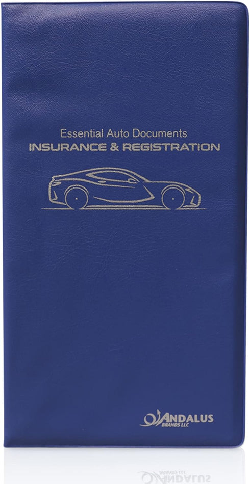 Andalus Auto Registration & Insurance Card Holder Pack of 1, Waterproof Essential Car Registration Holder with Hook & Loop Closure, Perfect for Ev...