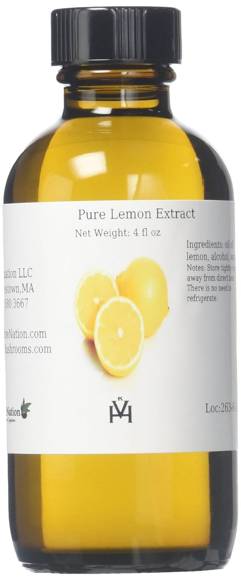 OliveNation Pure Lemon Extract for Baking, Tart Lemony Flavor for Cakes, Cookies, Icing, Filling, Terpeneless, PG Free, Non-GMO, Gluten Free, Kosh...