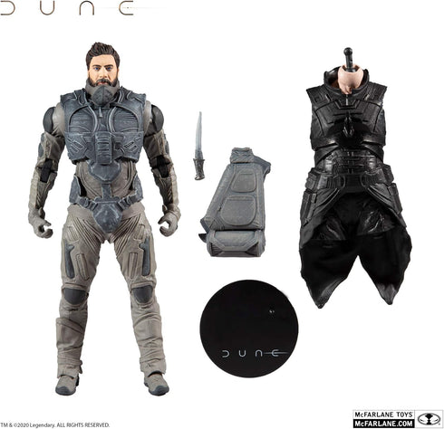 McFarlane Toys Dune Stilgar 7-inch Action Figure with Build-A Glossu ‘Beast’ Rabban Figure Parts, Multicolor...