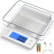 BOMATA 0.01g/1kg Upgraded Small Digital Scale, USB Rechargeable, with Larger Display and Hold,Tare Function, 9 Units, High Precision Digital Scale...