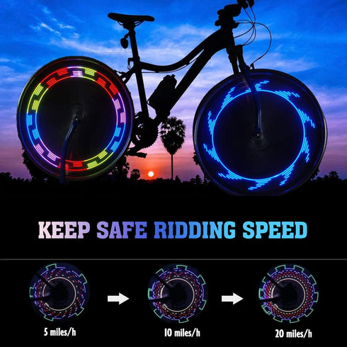 LED Bicycle Wheel Lights Waterproof Bike Spoke Reflector Bicycle SpokeLights Bicycle Accessories...