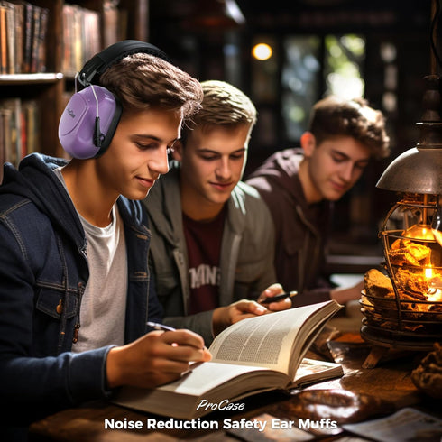 ProCase Noise Reduction Safety Ear Muffs, Hearing Protection Earmuffs, NRR 28dB Noise Sound Protection Headphones for Shooting Gun Range Mowing Co...
