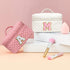 Travel Makeup Bags for Women - Initial White Large Makeup Bag Makeup Pouch Makeup Bag Travel Must Haves Cute Makeup Bag Best Friend Birthday Bride...