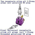 AC POWER TRAVEL ADAPTER PLUG FOR UNITED KINGDOM UK ENGLAND IRELAND SCOTLAND MALAYSIA HONG KONG / WITH DUAL PLUG-IN PORTS AND SURGE PROTECTION / GR...