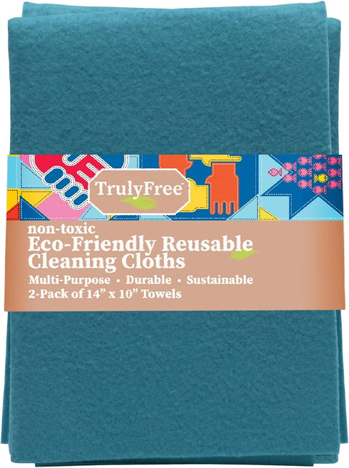 Reusable Cleaning Cloth, 2 Pack - Multipurpose Super Absorbent, Reusable, Durable, Washable Kitchen Towels, Cleaning Rags, Cloth Wipes, Wash Rags,...