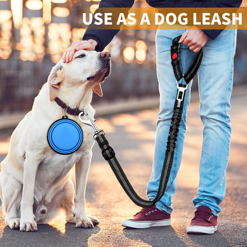 3 Piece Set Dog Seat Belt Retractable Dog Car Seatbelts Adjustable Pet Seat Belt for Vehicle Headrest Restraint Adjustable Heavy Duty & Elastic & ...