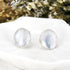 AeraVida Nice Round White Mother of Pearl .925 Sterling Silver Stud Earrings | Elegant Sterling Silver Stud Earring for women | 13 mm Width...