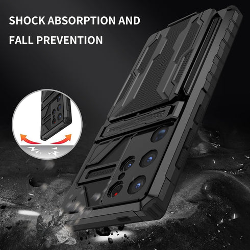 Wallet Case for Samsung Galaxy S24 Ultra with Card Holder, Military Grade Shockproof Samsung S24 Ultra Case with Tempered Glass Screen Protector [...