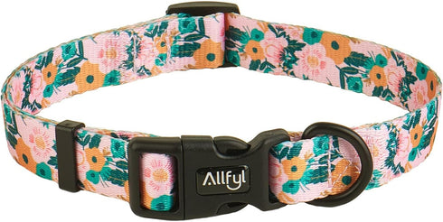 Dog Collar for Small Dogs Floral Dog Collars with Quick Release Safety Buckle Soft Comfortable Cute Pet Collar for Girl Dog Boy Dog...